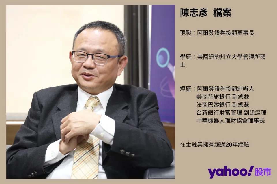 【Yahoo專訪】阿爾發投顧董事長陳志彥:機器人理財只要做好3件事 成功則需要時間